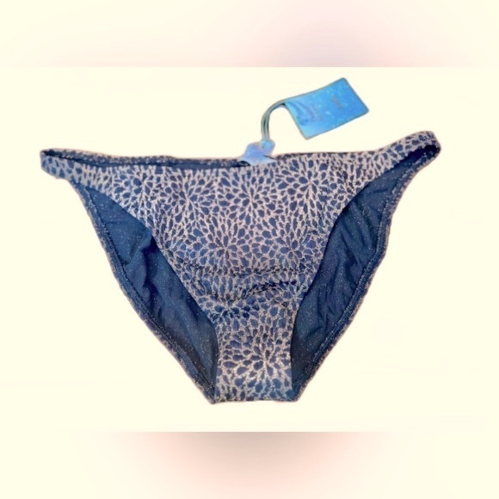 NWT Andie Swim X Demi Moore Sparkly Black Lurex Jacquard Tropaz Bikini Bottom XL - Picture 5 of 12